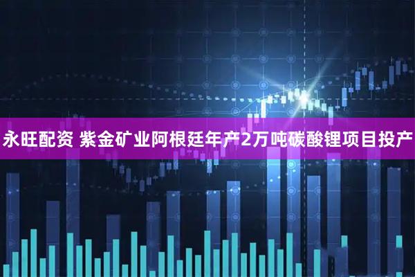 永旺配资 紫金矿业阿根廷年产2万吨碳酸锂项目投产