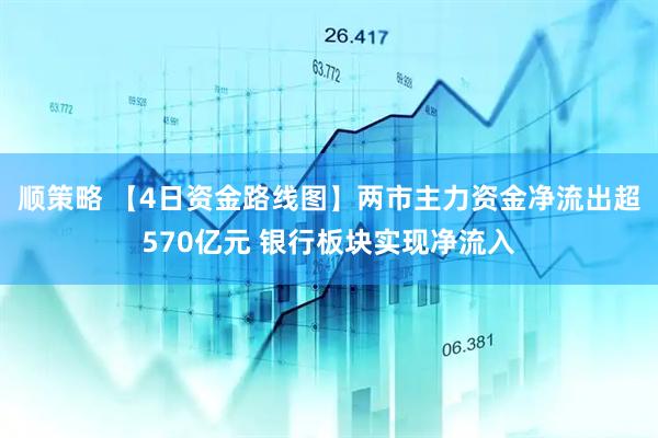 顺策略 【4日资金路线图】两市主力资金净流出超570亿元 银行板块实现净流入